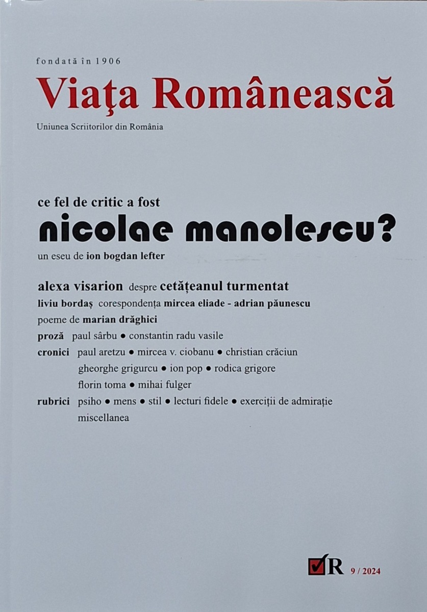 Revista Viata Romaneasca 9/2024