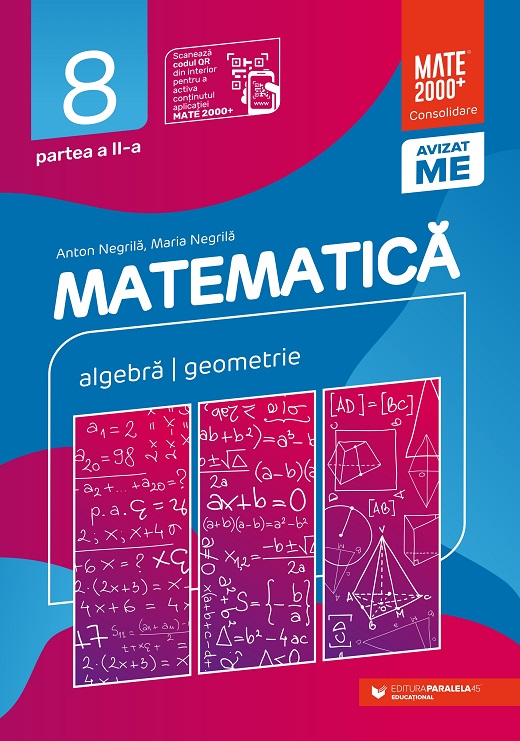 Matematică. Algebră, geometrie. Clasa a VIII-a. Consolidare. Partea a II-a