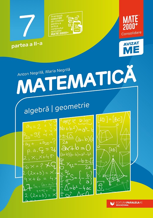 Matematică. Algebră, geometrie. Clasa a VII-a. Consolidare. Partea a II-a