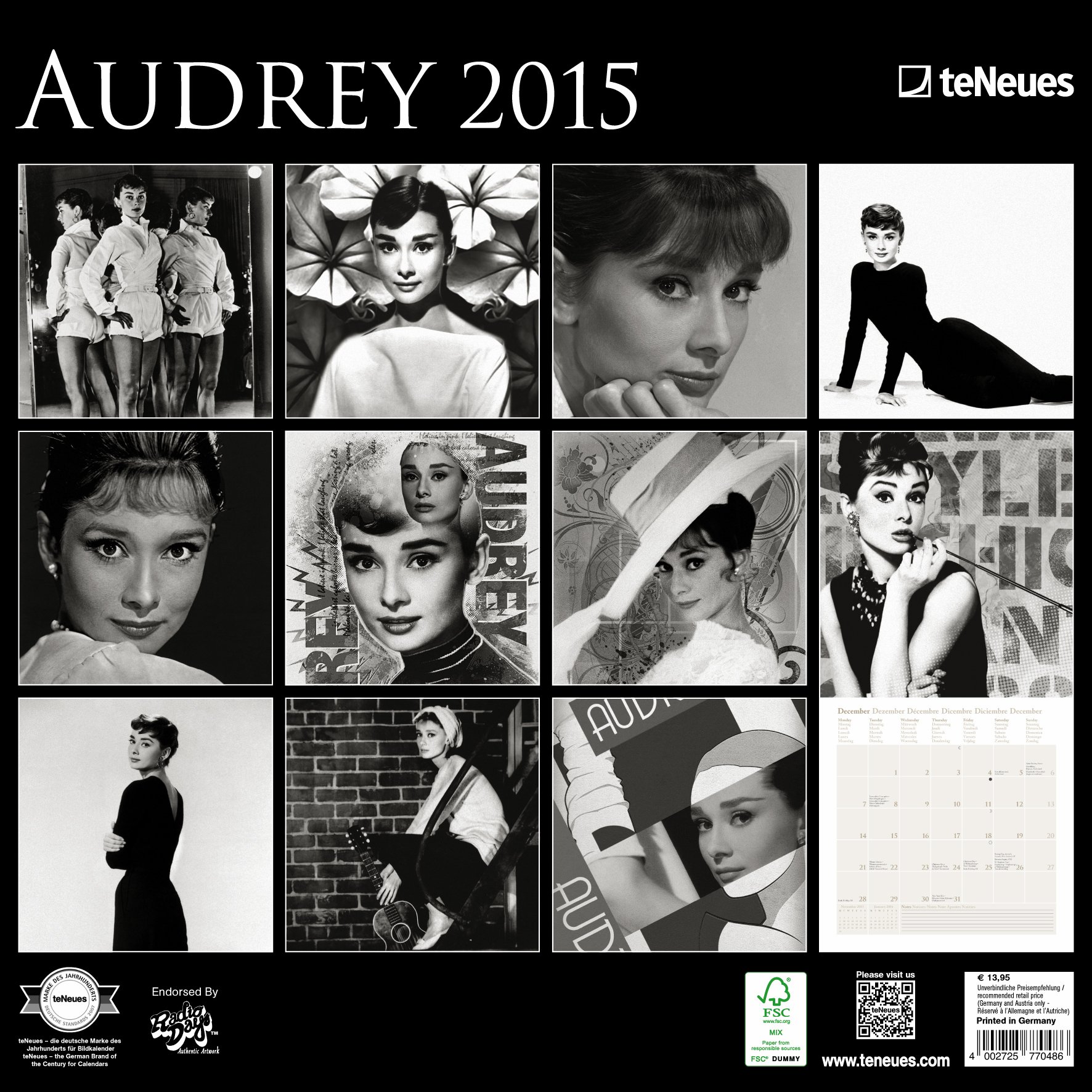 Audrey 2015 calendar