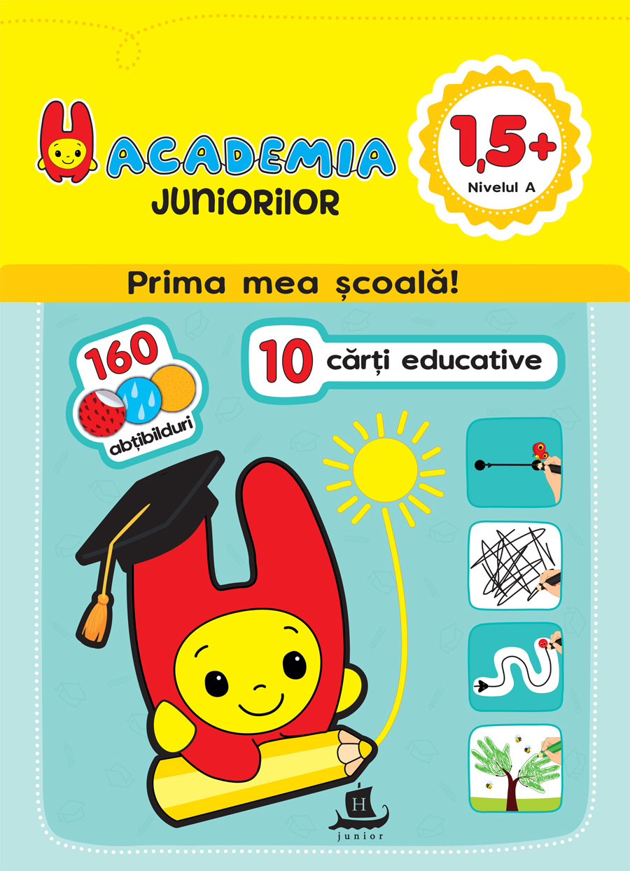 Academia juniorilor. 10 cărți de activități inteligente și distractive pentru grupa mică