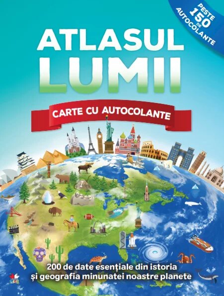 Atlasul lumii. Carte cu autocolante