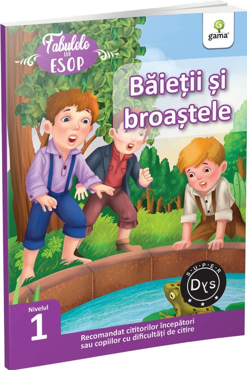 Baietii si broastele. Fabulele lui Esop: Nivelul 1