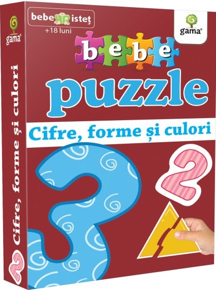 Bebe Puzzle. Cifre, forme si culori