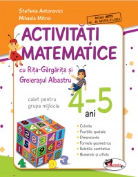 Activitati matematice cu Rita Gargarita si Greierasul Albastru - (caiet) grupa mijlocie 4-5 ani