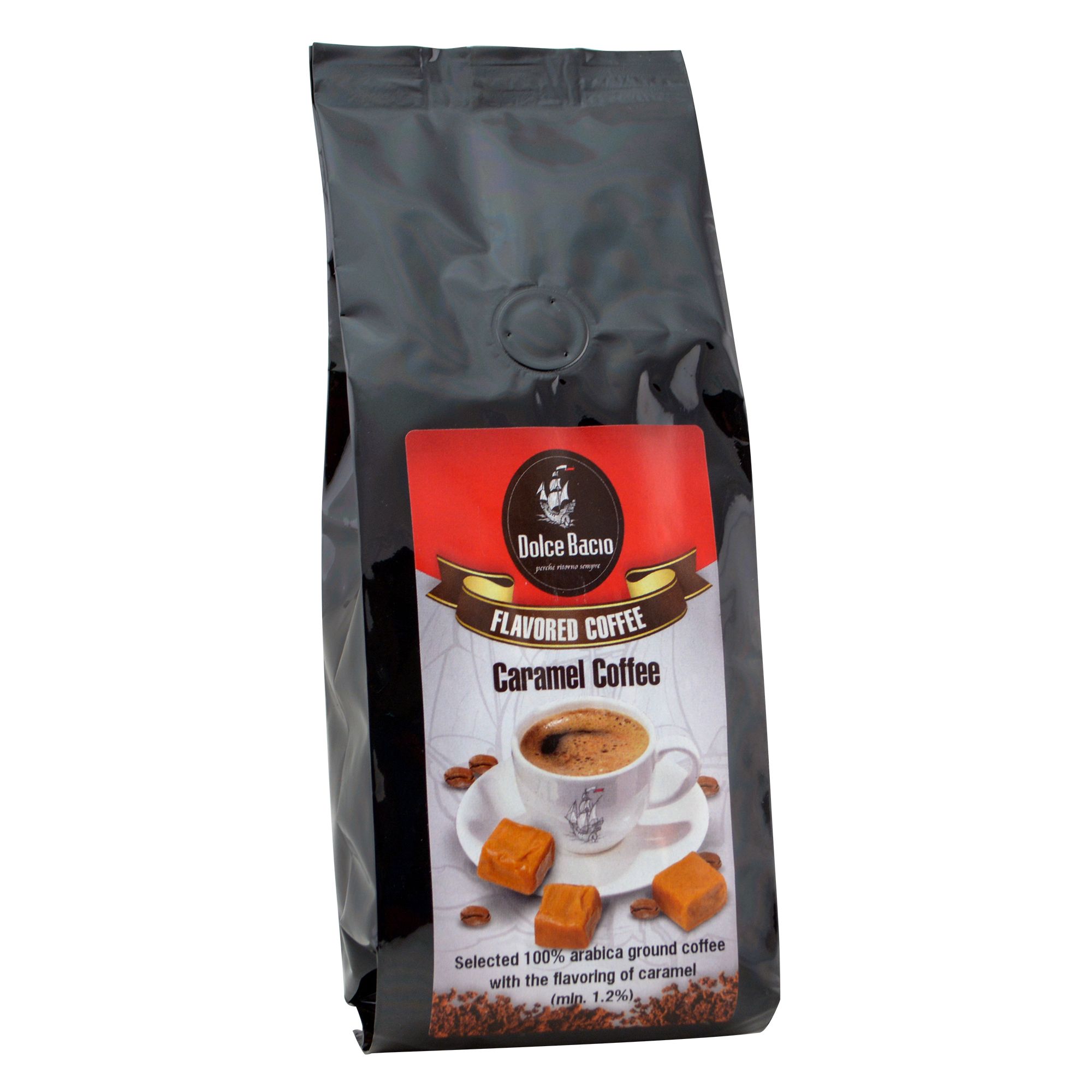 Cafea macinata cu aroma de caramel, 200 grame