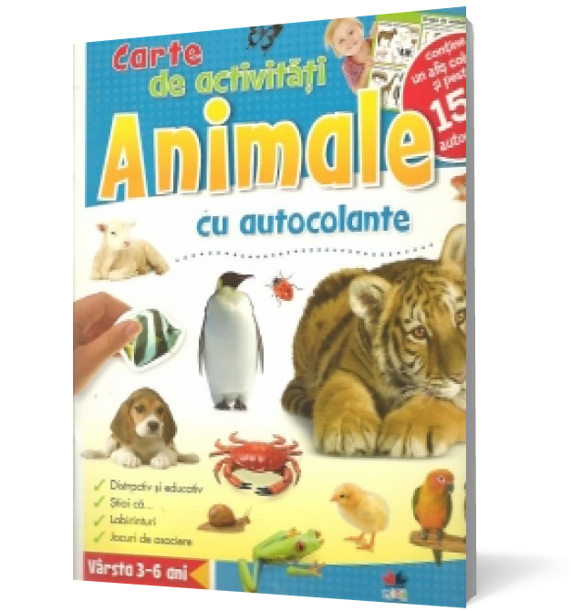 Carte de activitaţi - Animale cu autocolante