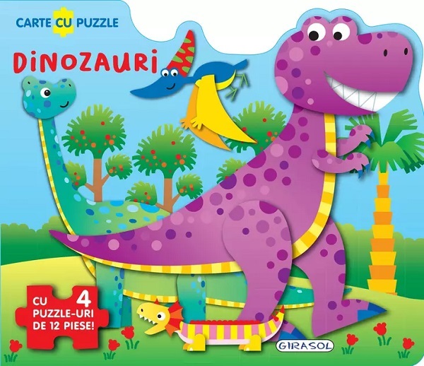 Carte cu puzzle. Dinozauri