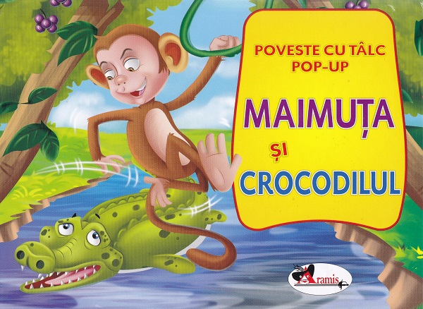 Carte pop-up. Maimuta si crocodilul