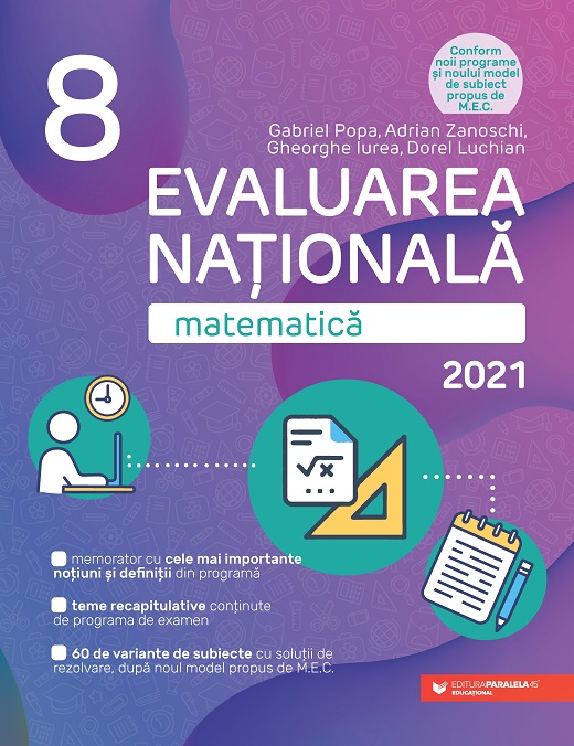 Evaluarea Naţională 2021. Matematică. Clasa a VIII-a