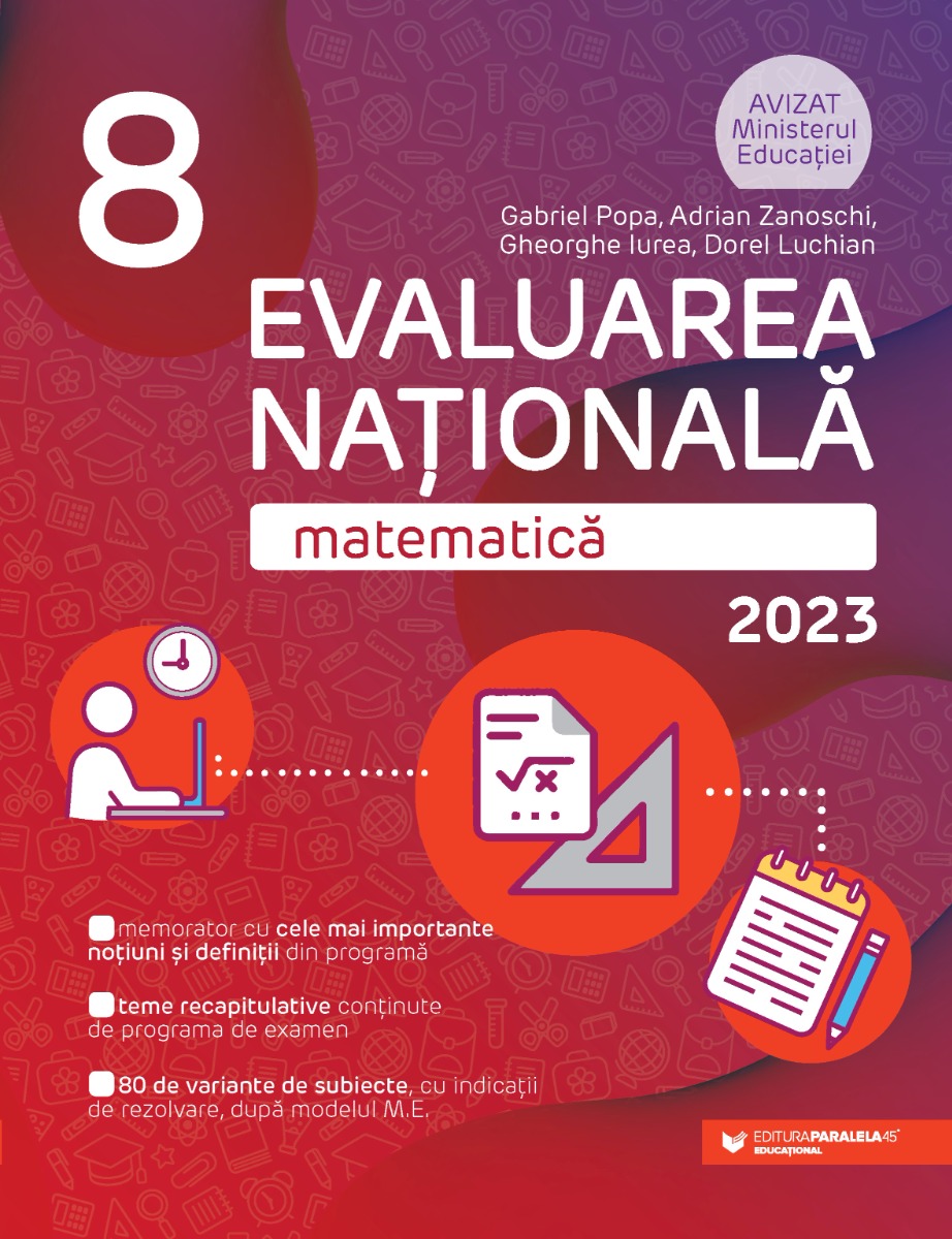 Matematică. Evaluarea Naţională 2023. Clasa a VIII-a