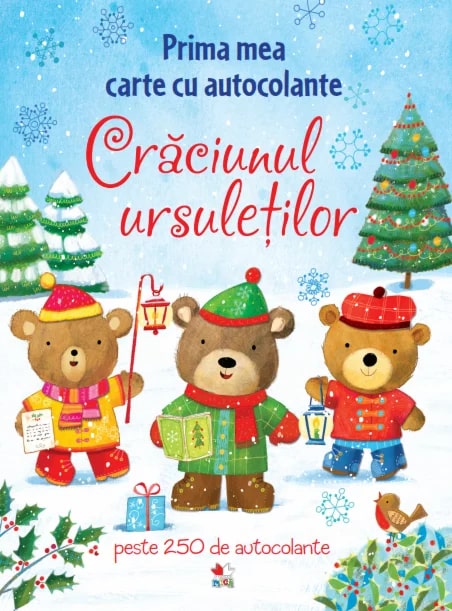 Prima mea carte cu autocolante. Crăciunul ursuleților