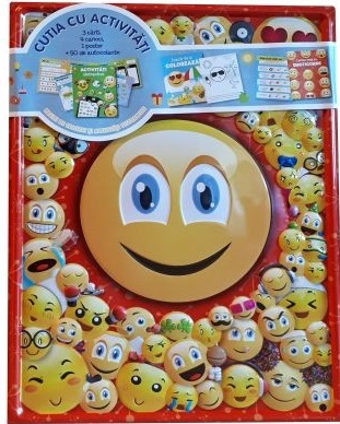 Cutie emoticon. Cutia cu activitati (3 carti, 4 carioci,1 poster, 50 de autocolante)