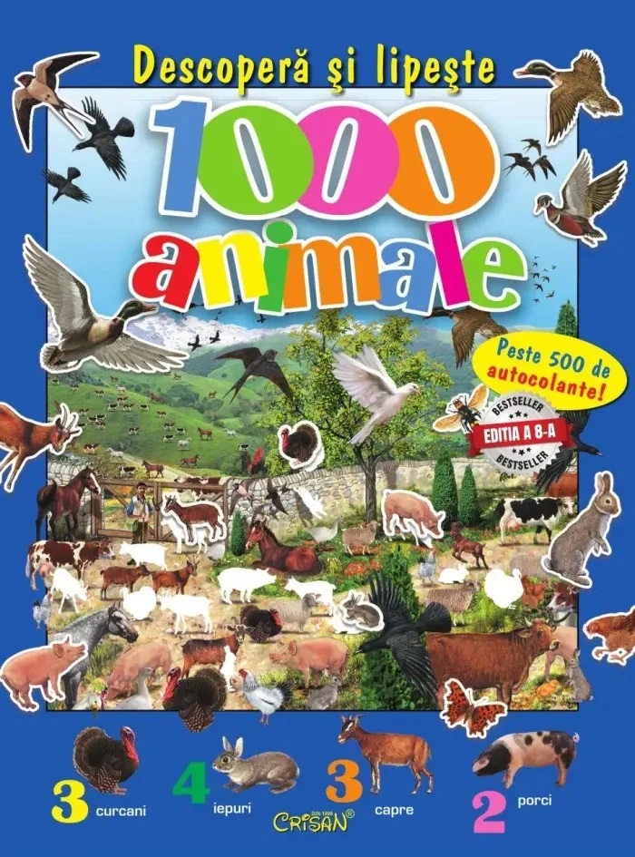 Descoperă şi lipeşte 1000 de animale