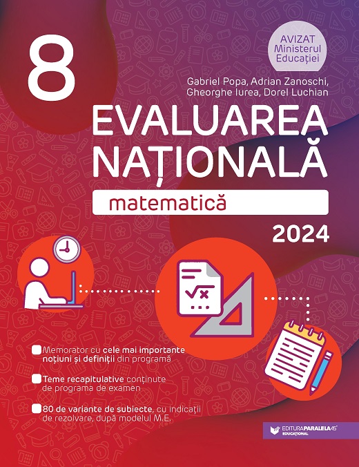 Matematică. Evaluarea Naţională 2024. Clasa a VIII-a