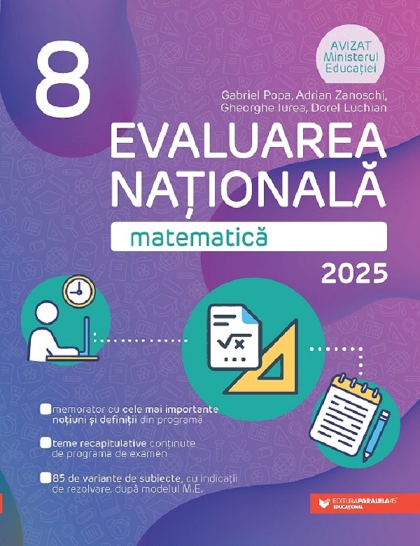 Evaluarea Nationala 2025. Matematica. Clasa a VIII-a