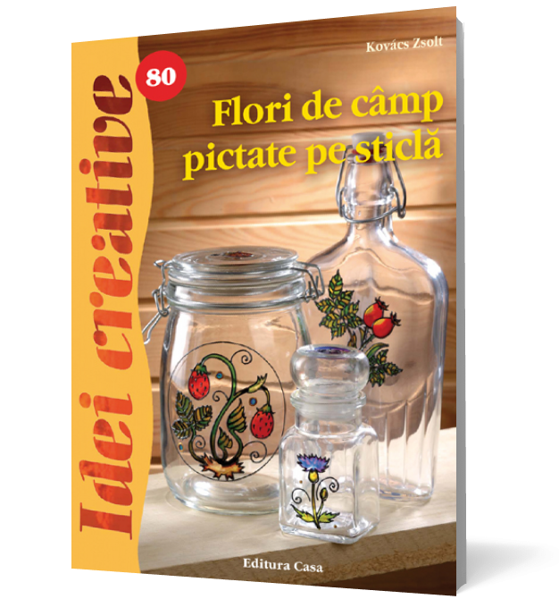 Flori de camp pictate pe sticla - Idei creative 80