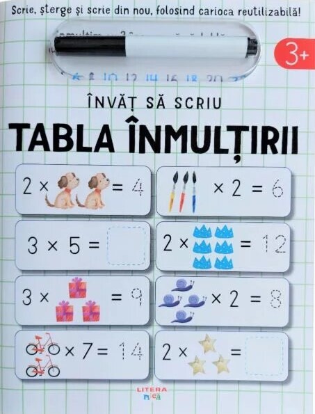 Invat sa scriu. Tabla inmultirii