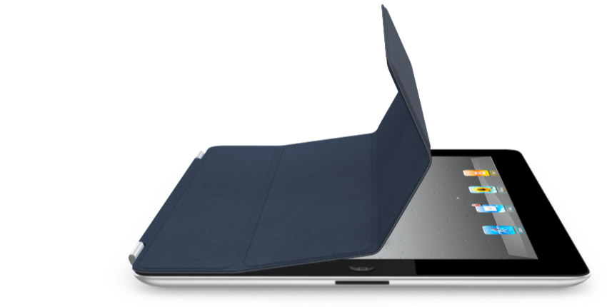 iPad Smart Cover Piele (Albastru închis)