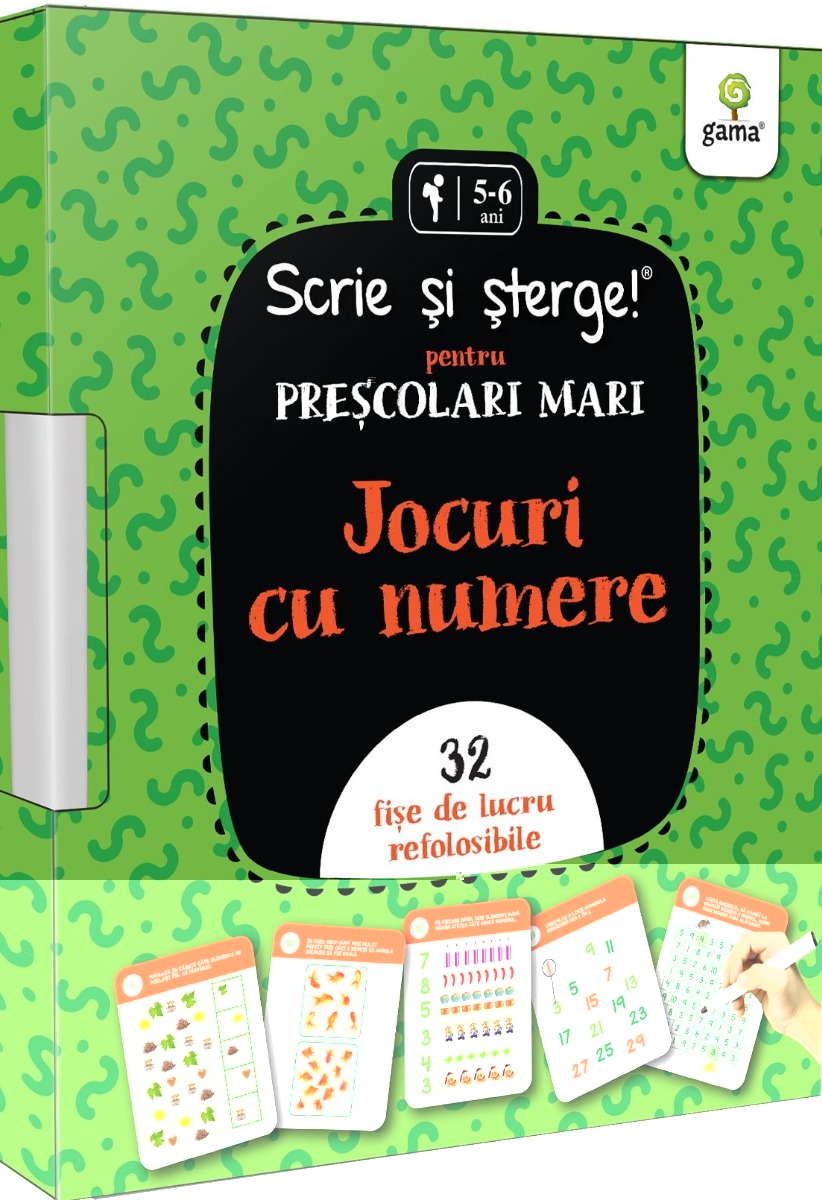 Jocuri cu numere. Pentru preșcolari mari. Scrie si sterge