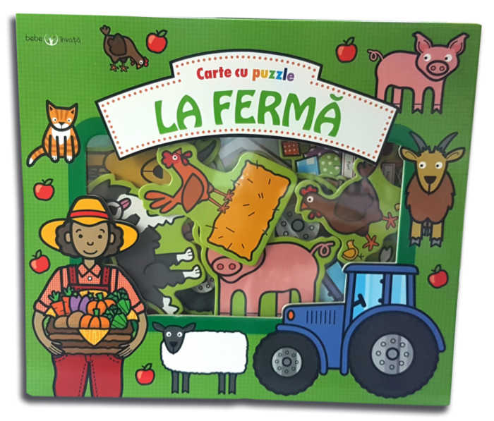 La fermă. Carte cu puzzle. Bebe învață