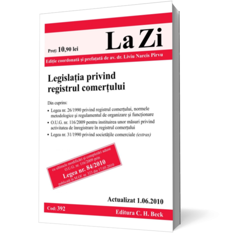 Legislatia privind registrul comertului (actualizat la 01.06.2010)