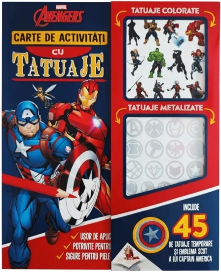 Marvel. Avengers. Carte de activitati cu tatuaje