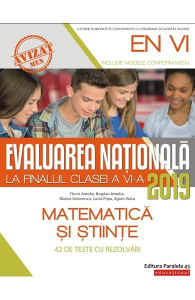 Evaluarea Nationala 2019 - Matematica si Stiinte - Clasa 6