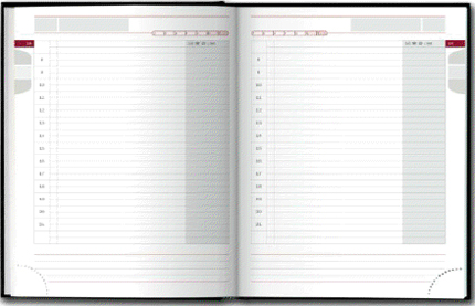 Agenda Brunnen nedatată 14,5x20,6cm, Soft negru