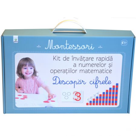 Montessori. Descopar cifrele. Kit de invatare rapida a numerelor si operatiilor matematice.