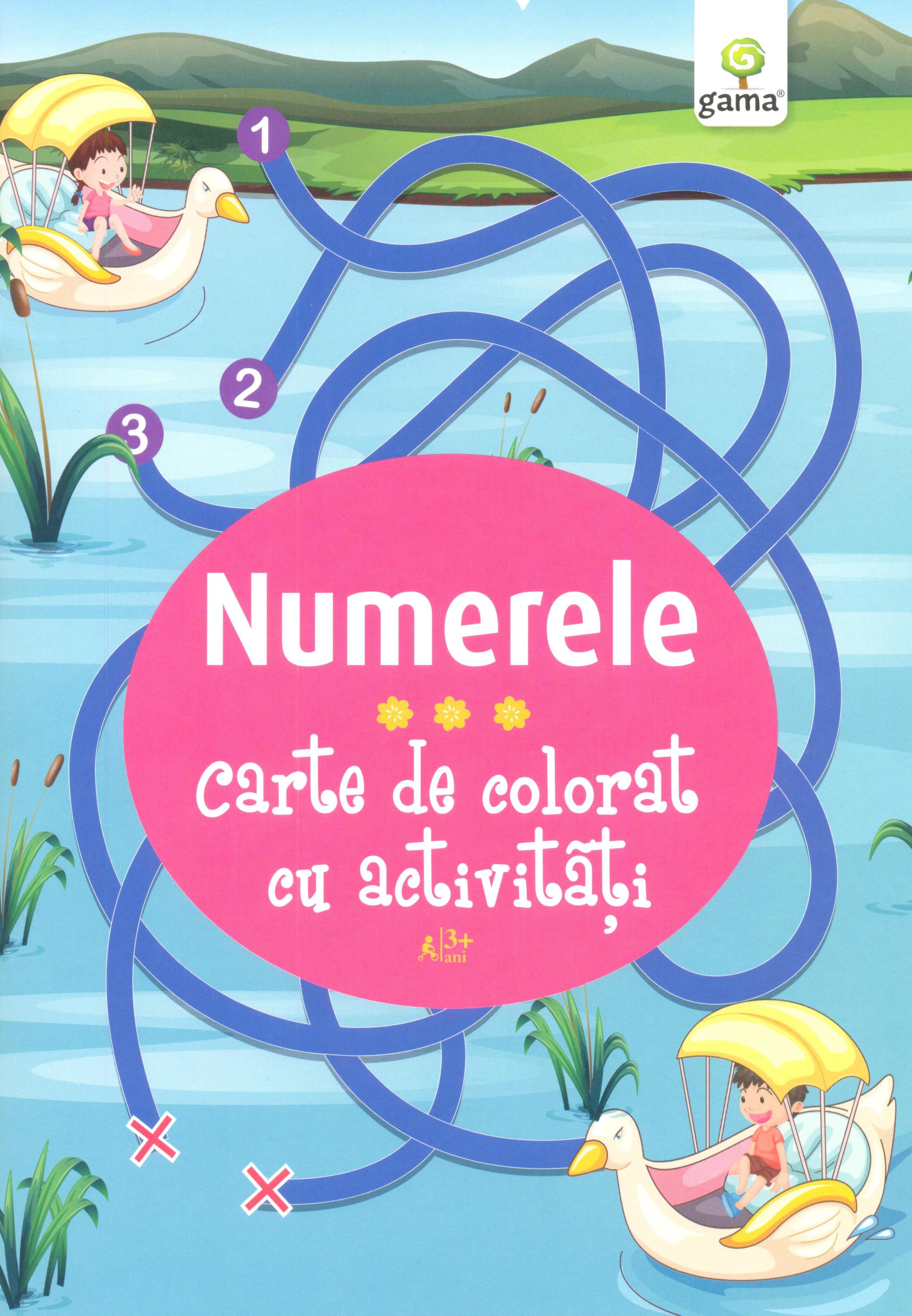 Numerele. Carte de colorat cu activitati