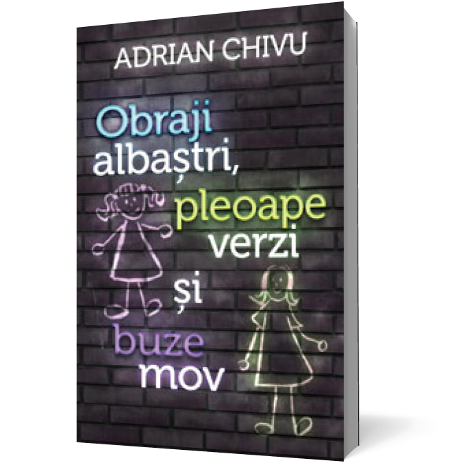 Obraji albaştri, pleoape verzi şi buze mov