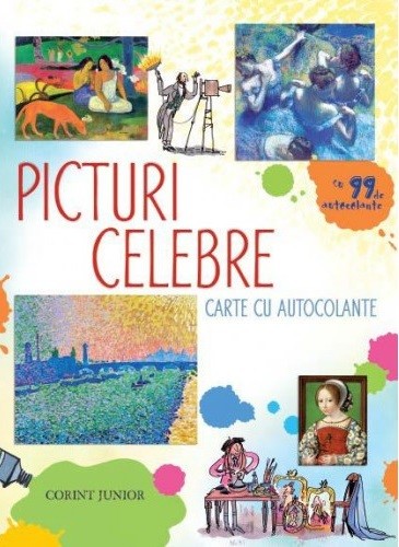 Picturi celebre. Carte cu autocolante