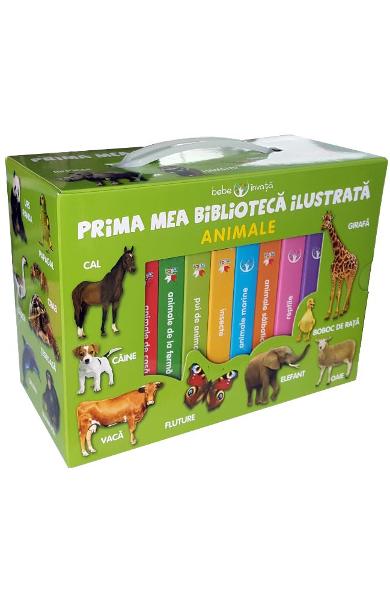 Cutie Prima mea biblioteca ilustrata. Animale. Bebe invata (8 carticele)