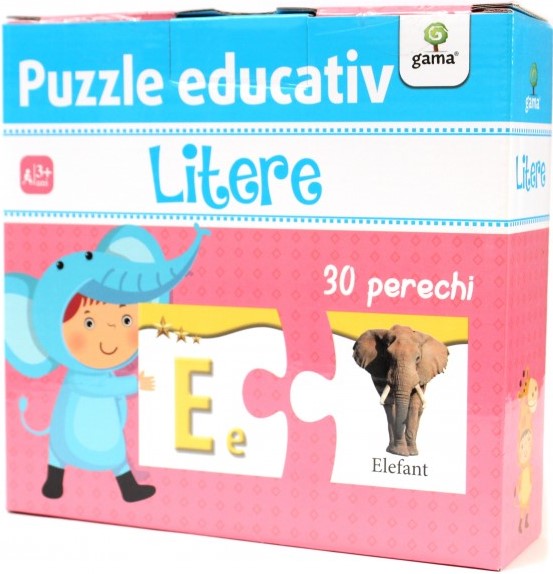 Puzzle educativ: Litere