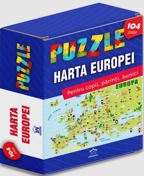 Harta Europei. Puzzle 104 piese