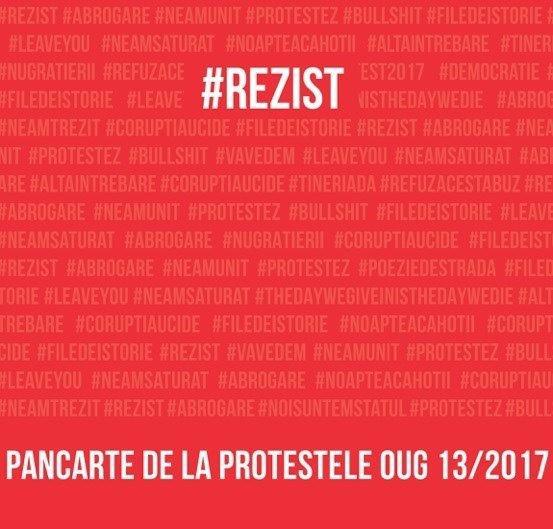 #rezist. Proteste împotriva OUG 13/2017