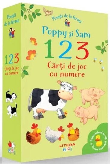 Povesti de la ferma. Poppy si Sam. 1, 2, 3. Carti de joc cu numere