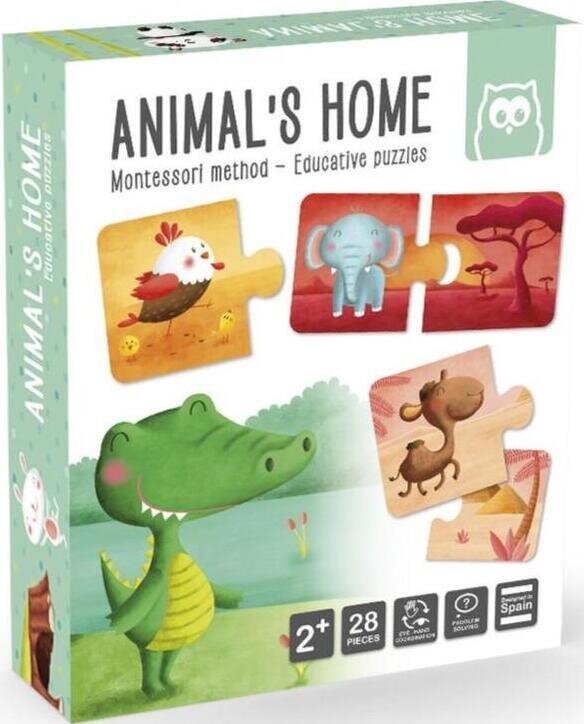 Puzzle educativ Montessori: Animale si mediul lor de viata