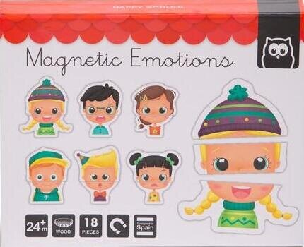 Puzzle magnetic educativ din lemn - Emotii