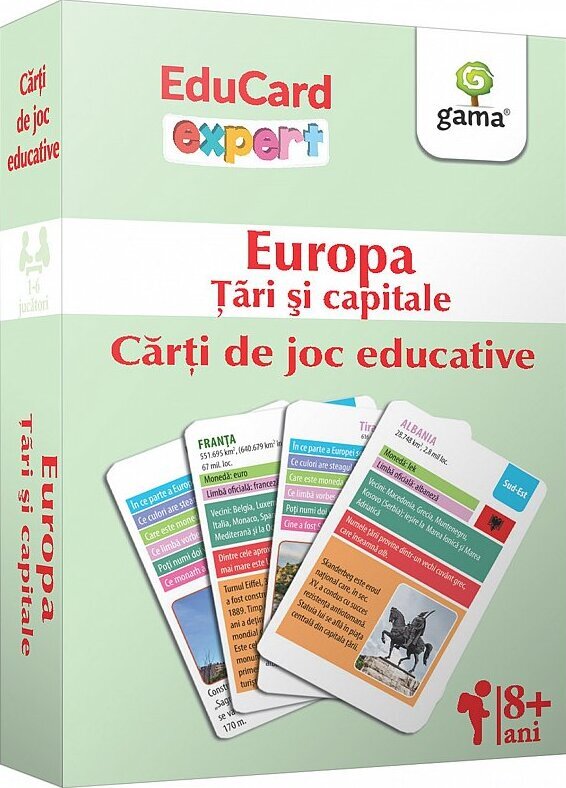 Europa: Tari si capitale - Carti de joc educative