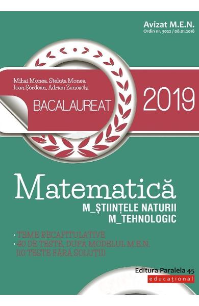 Matematica Bacalaureat 2019. Stiintele naturii. Tehnologic