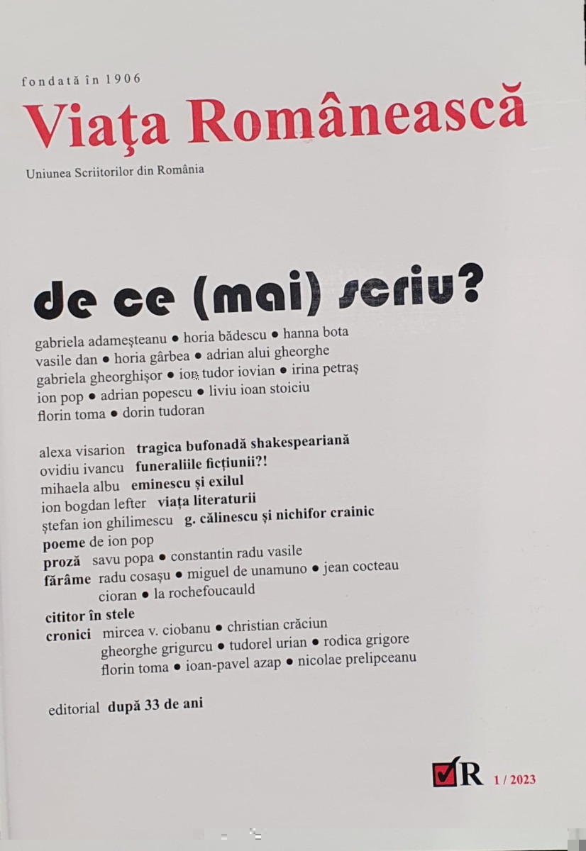 Revista Viața Românească nr. 1/2023